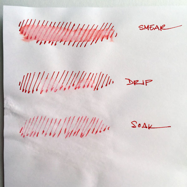 Noodler's Berning Red water test