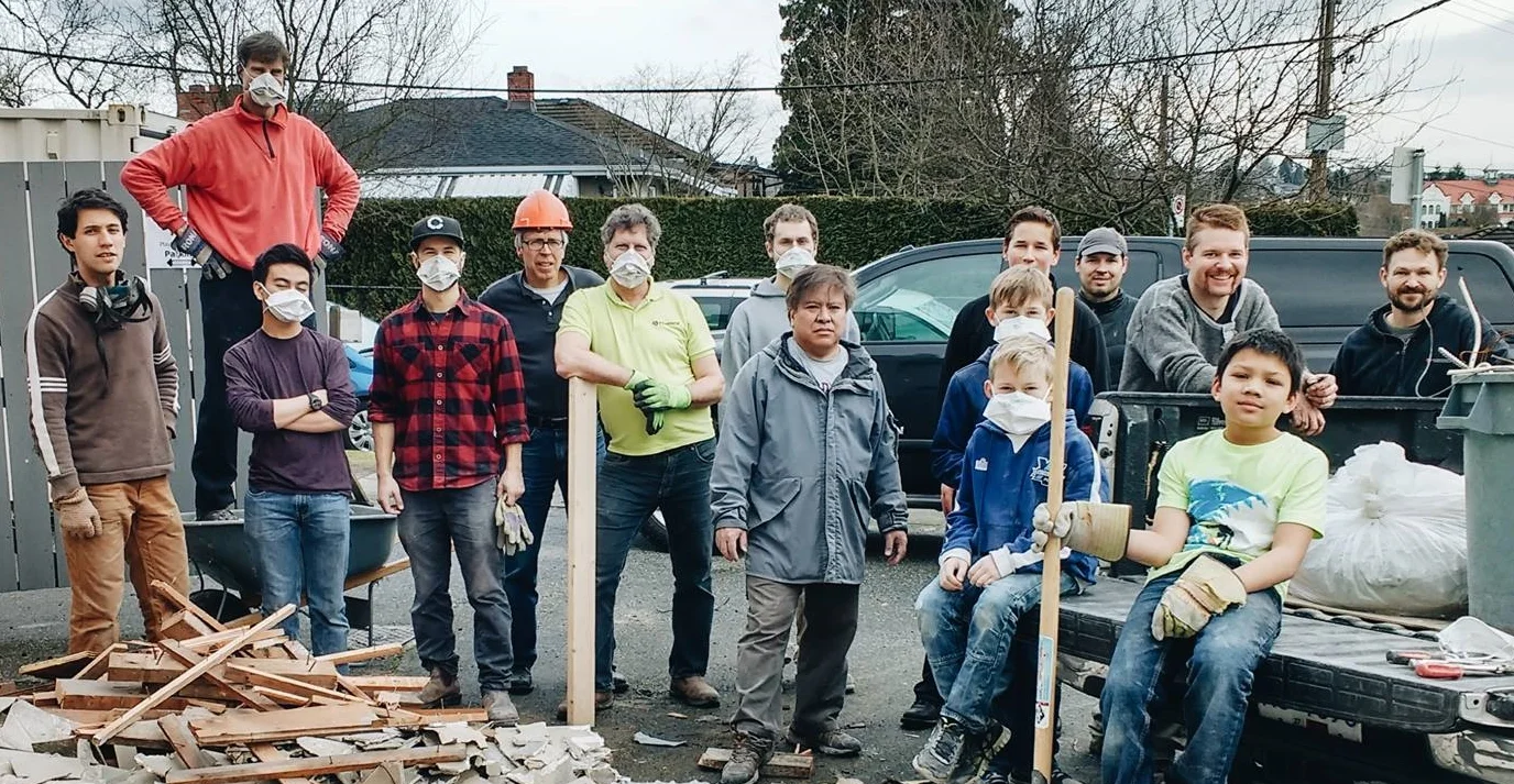 Hard-working volunteers