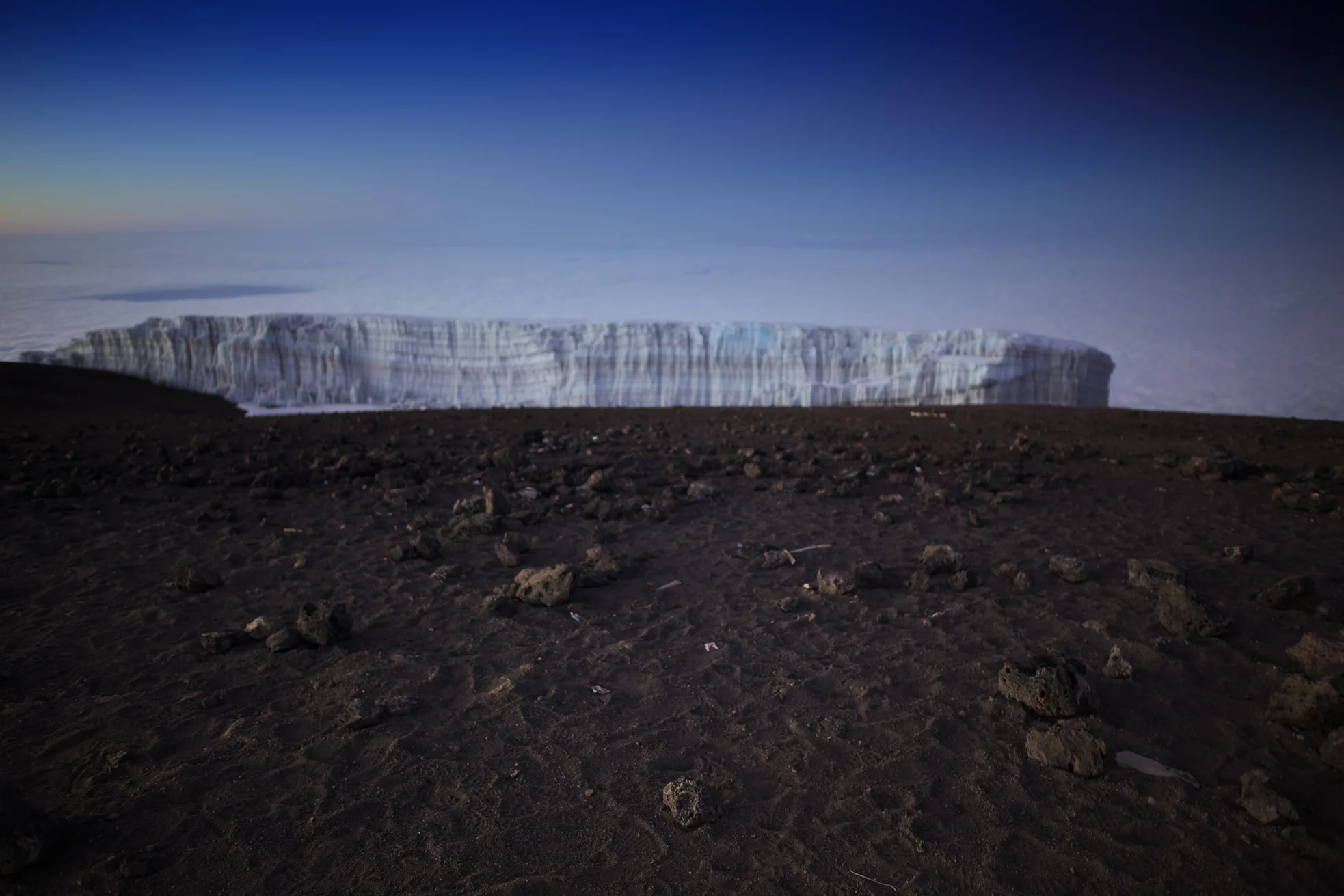 Glacier on top of Mt. Kilimanjaro (TZ)