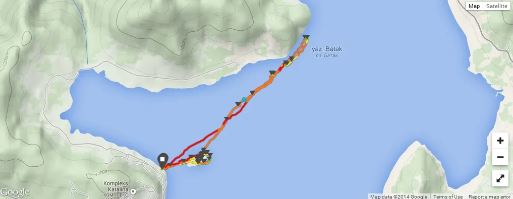 The map of my kayak trip