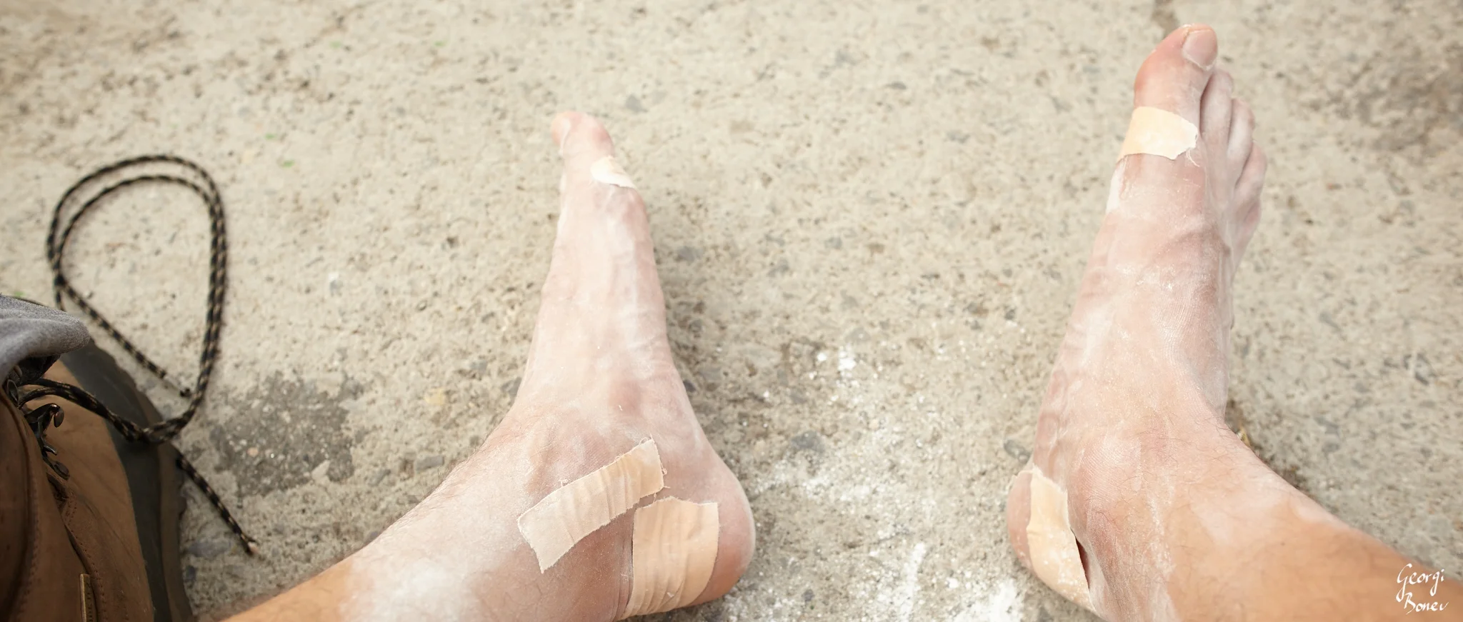 Georgi's feet, Kom-Emine, Mt. Stara Planina, Bulgaria