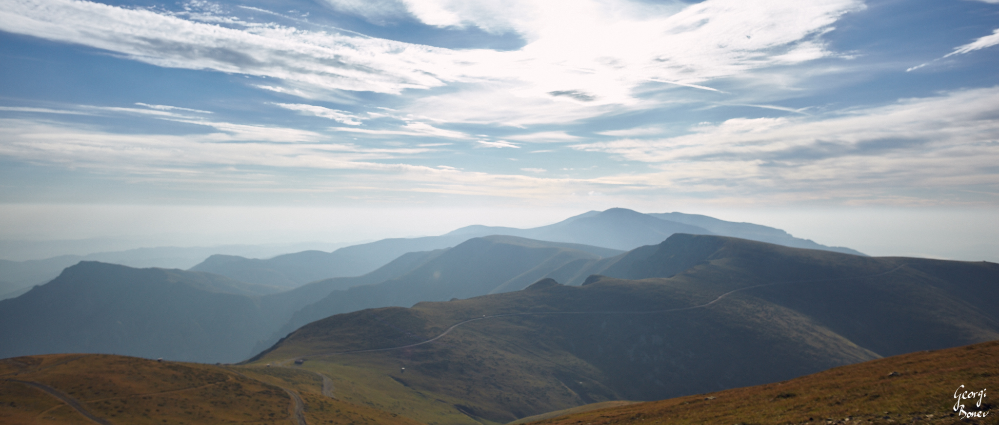 The view from Botev peak, Mt. Stara planina, Bulgaria