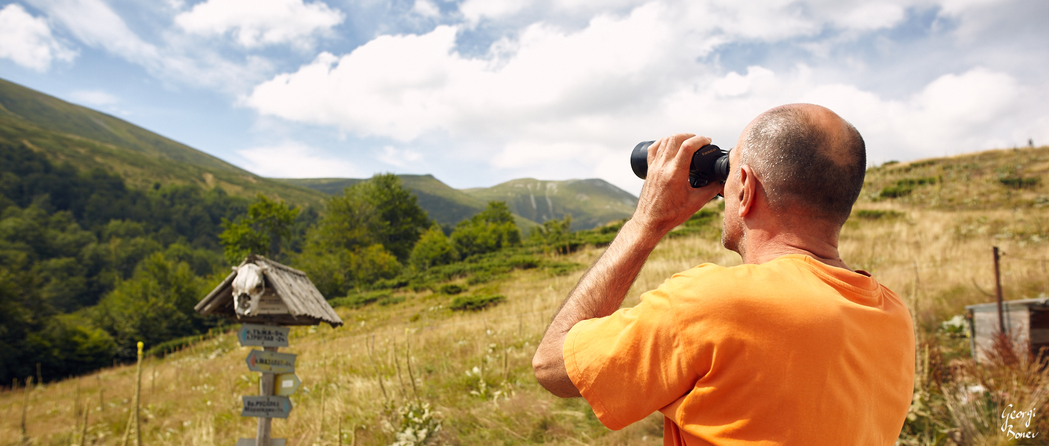 Rumen - the manager of Tazha refuge, Mt. Stara planina, Bulgaria