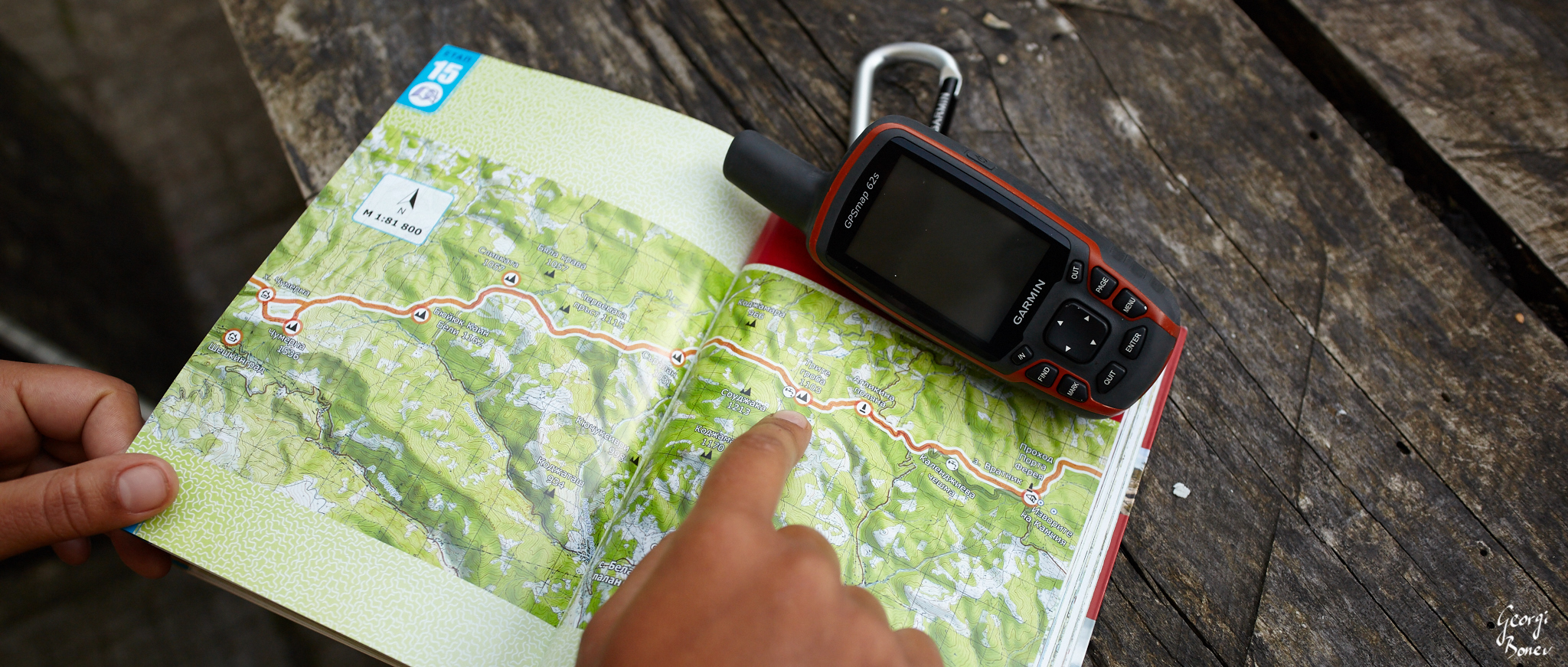 Kom-Emine map, Bulgaria
