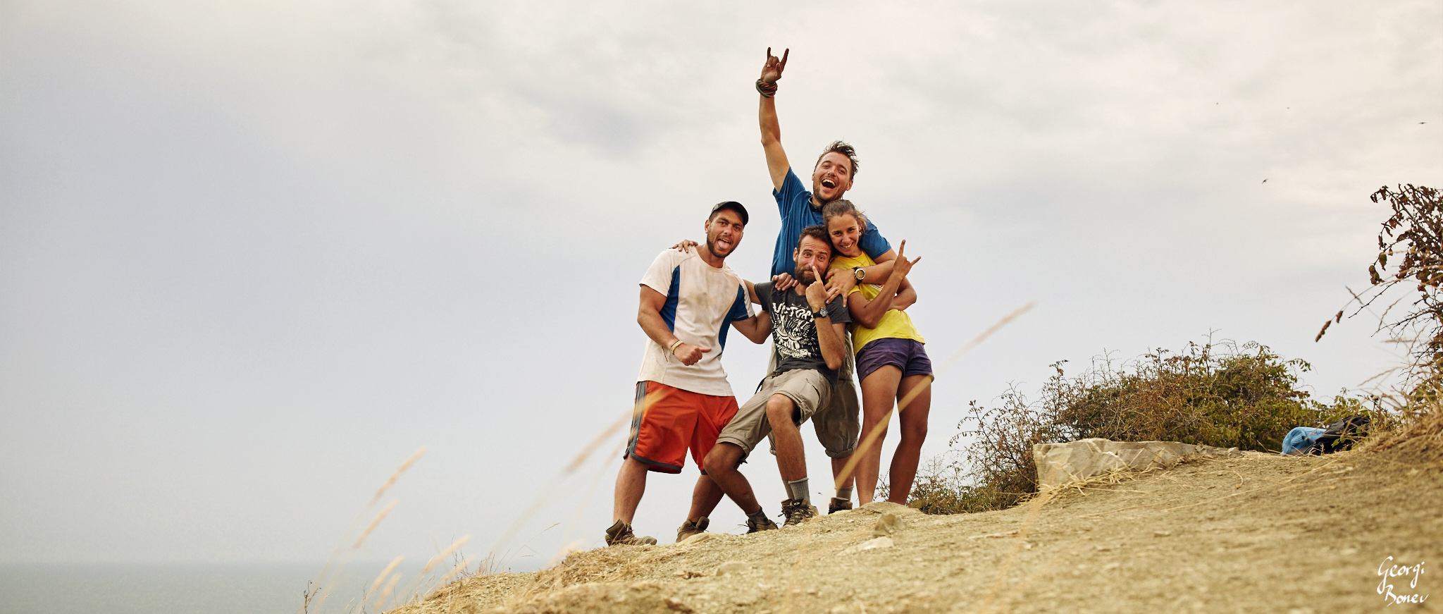 Misho, Tzetzo, Georgi & Ani at Cape Emine, Bulgaria