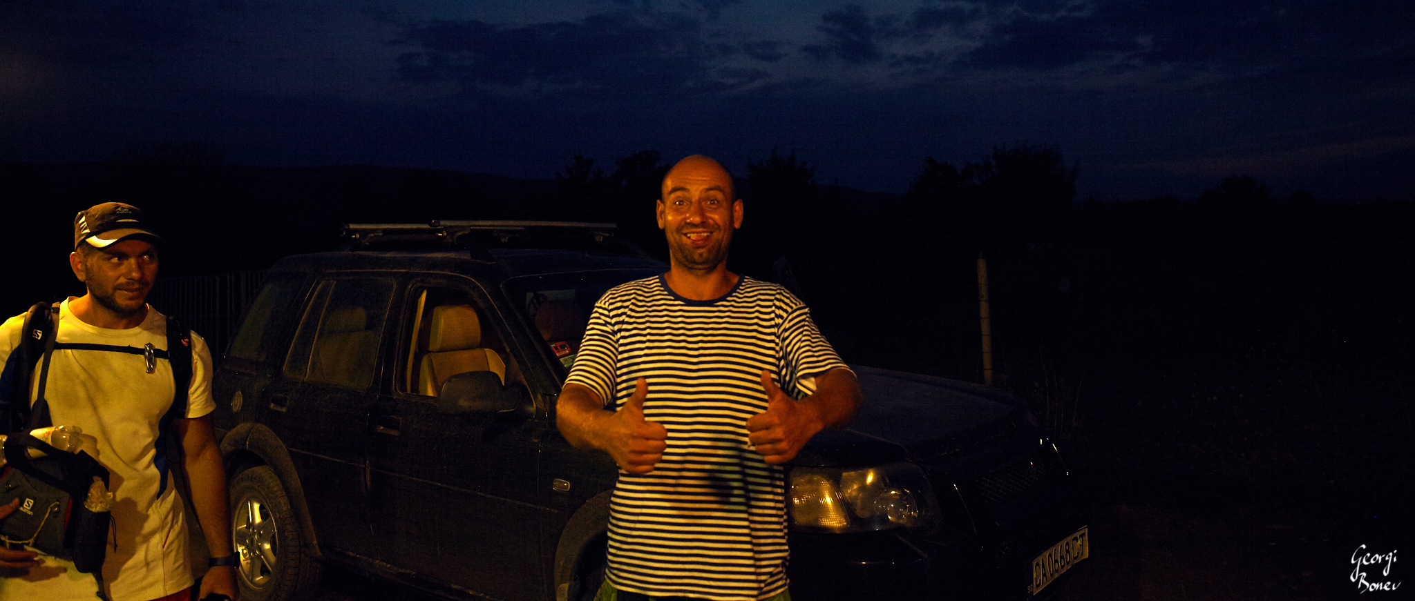 Misho & the guy who gave us a ride to Irakli beach, Bulgaria