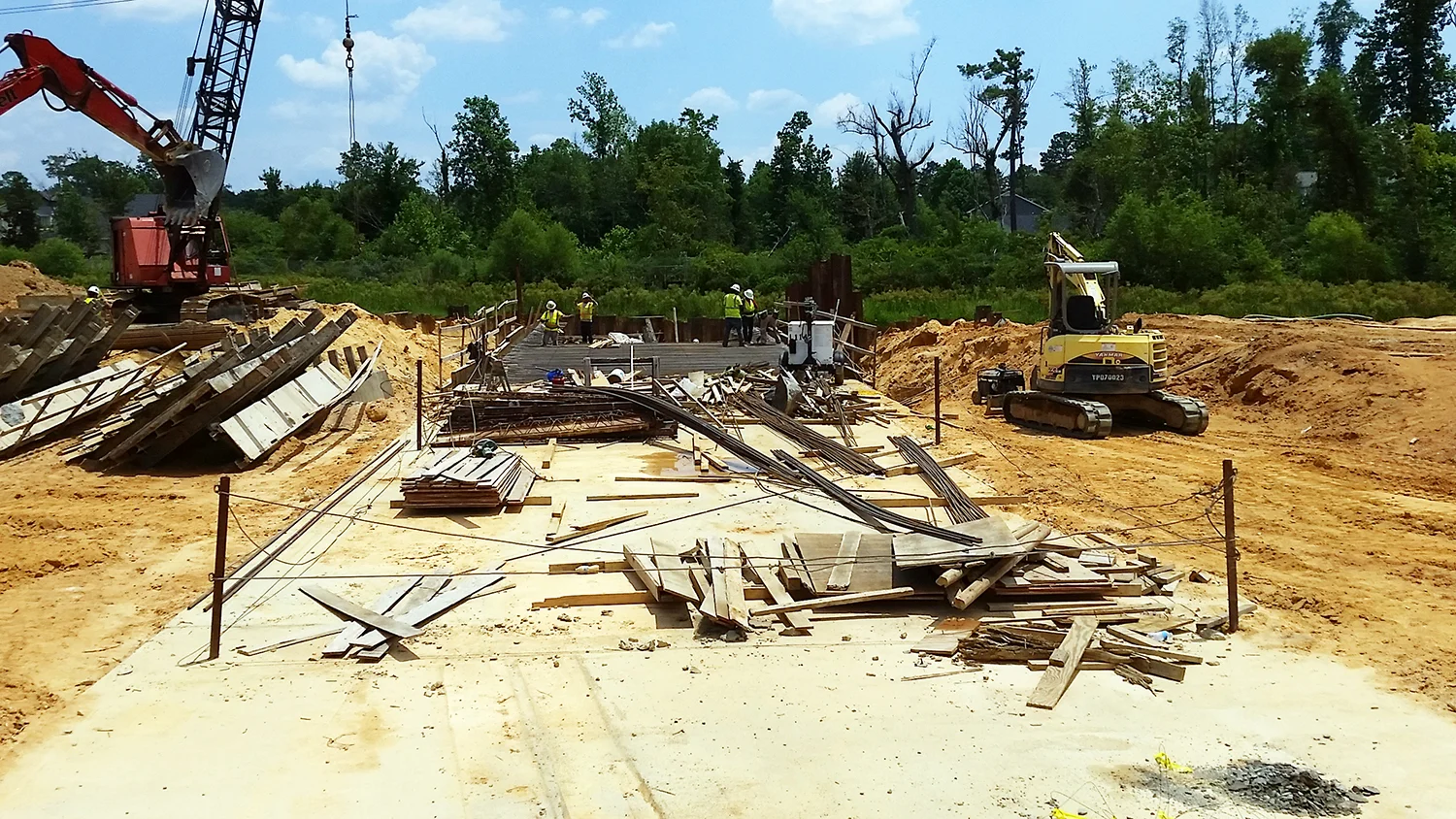 Figure 6. Top of culvert in direction of work-in-progress