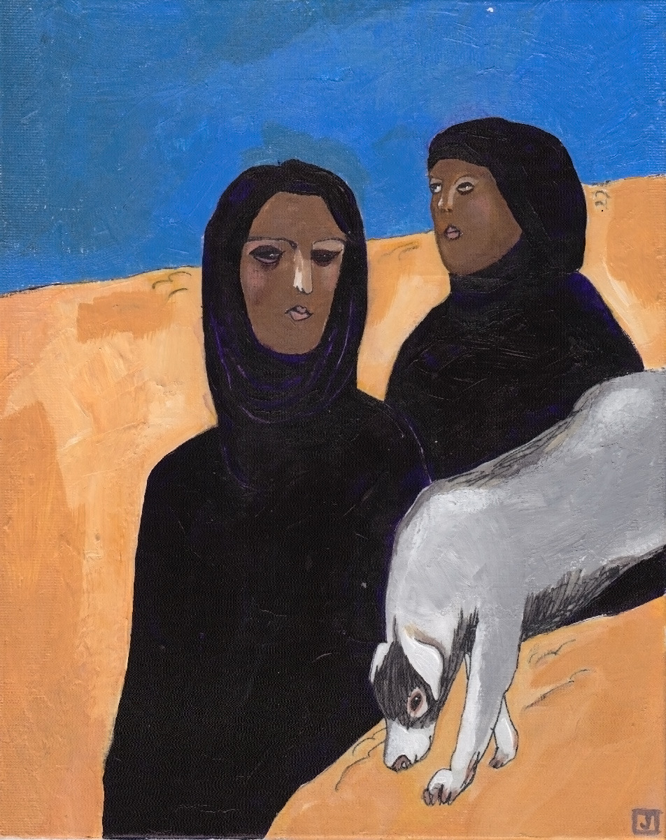 Two Ladies and a Dog