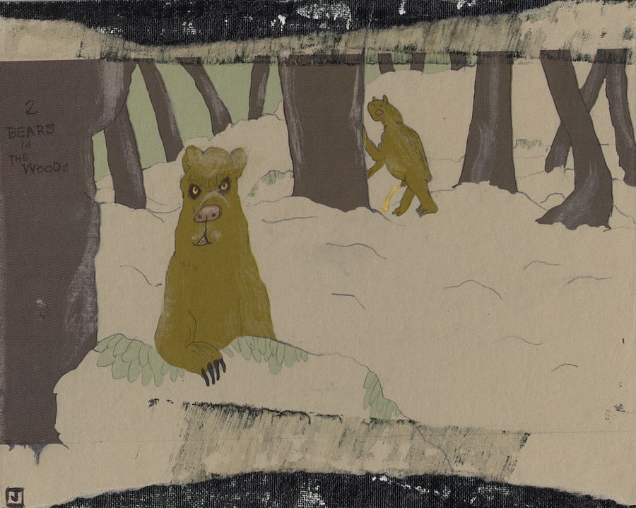 Two Bears in the Woods