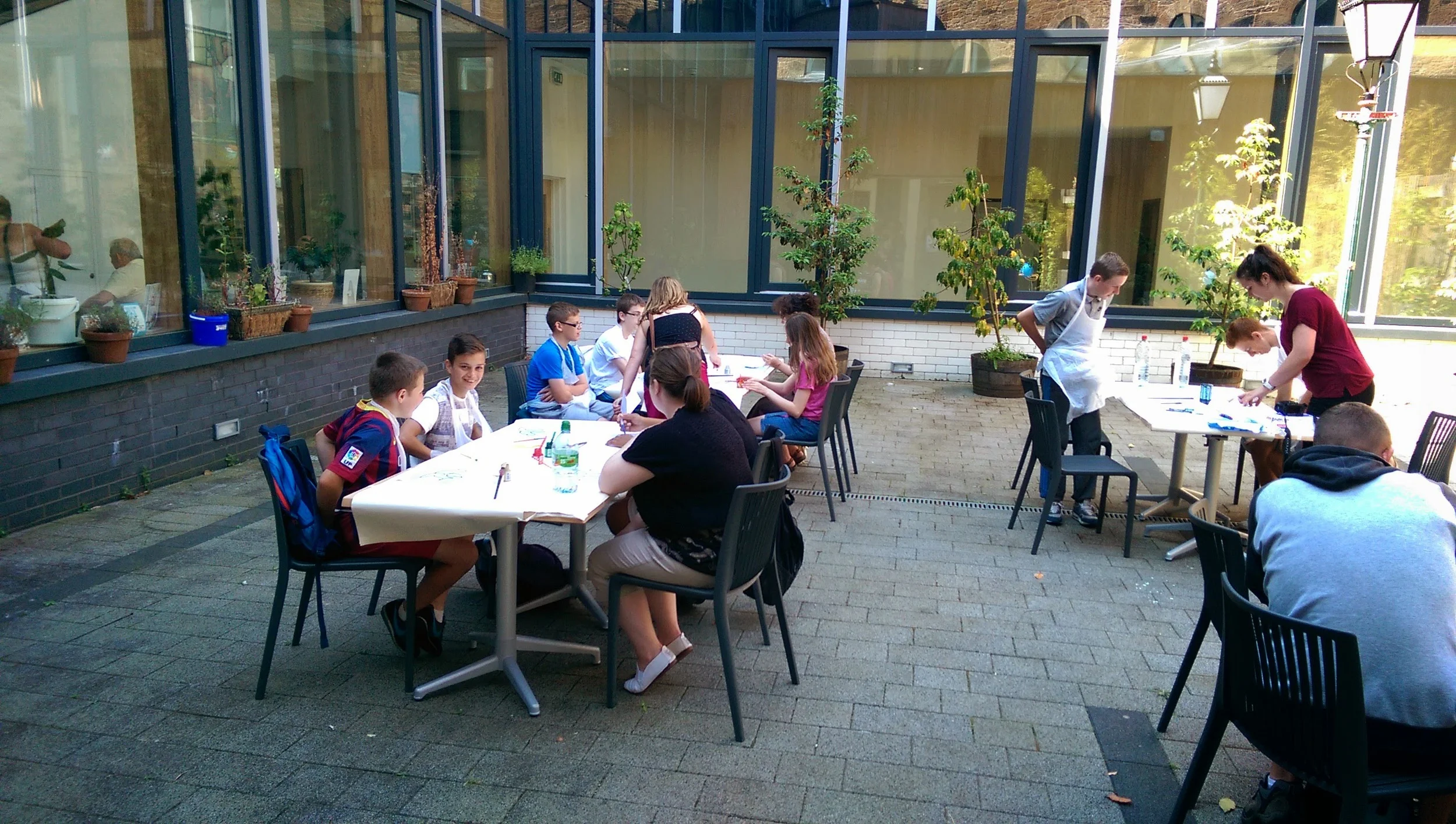 Breakthrough young people busy creating beautiful art