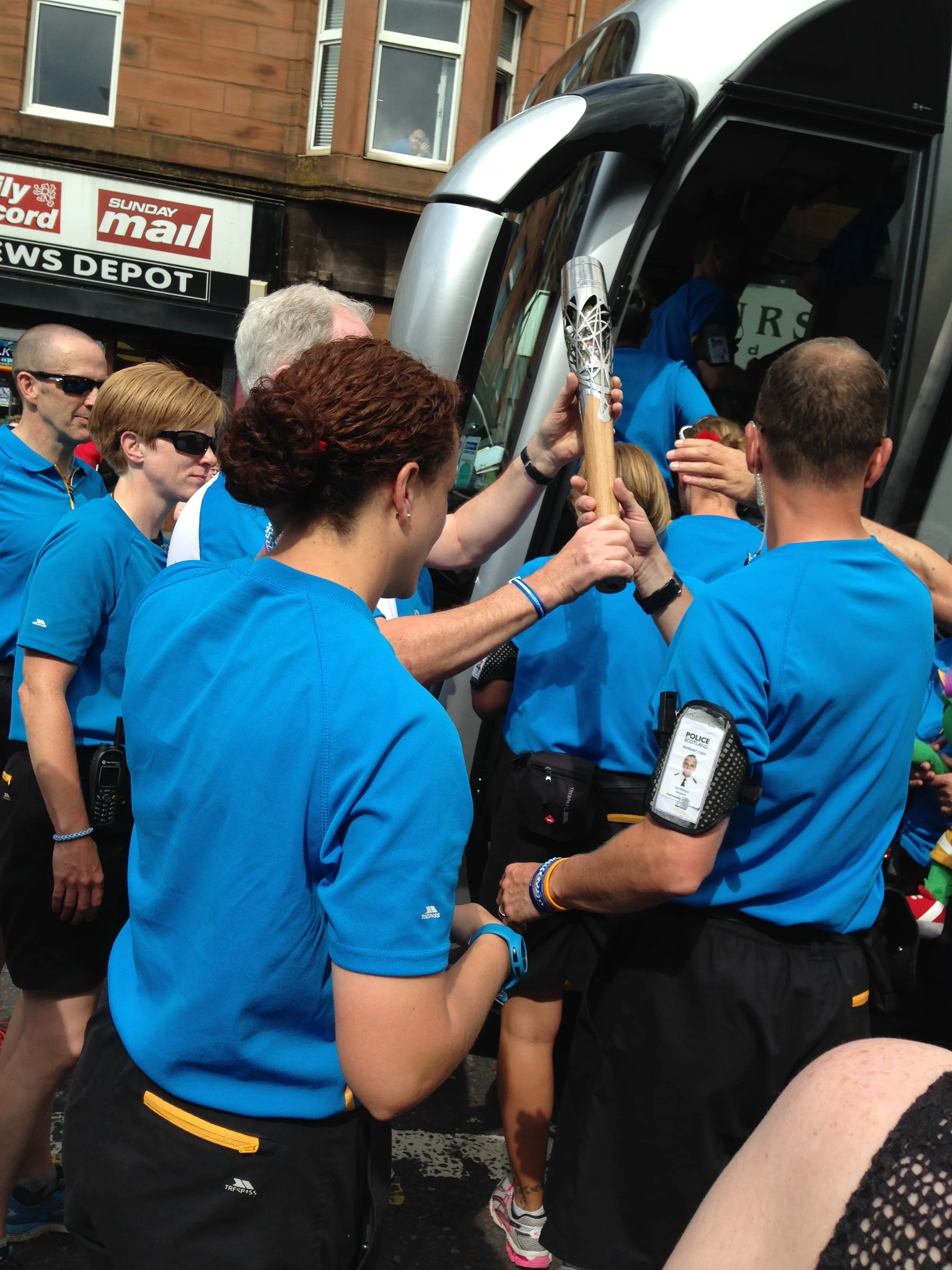 After a wonderful afternoon in Maryhill the baton departs