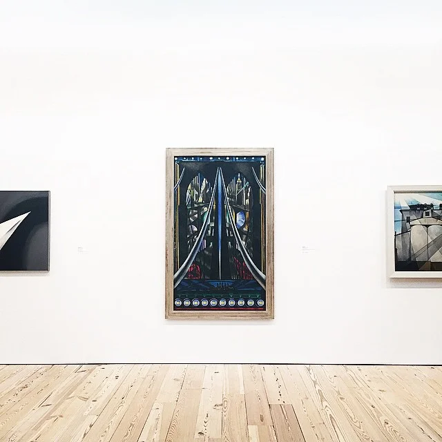 #JosephStella—one of the first American artists to glorify the new technologies of urban modernity—was born today in 1877. The #BrooklynBridge was his most iconic subject. This painting on the 8th floor is nearly 6 feet tall! #NewWhitney by whitneymuseum http://ift.tt/1JLX3vA