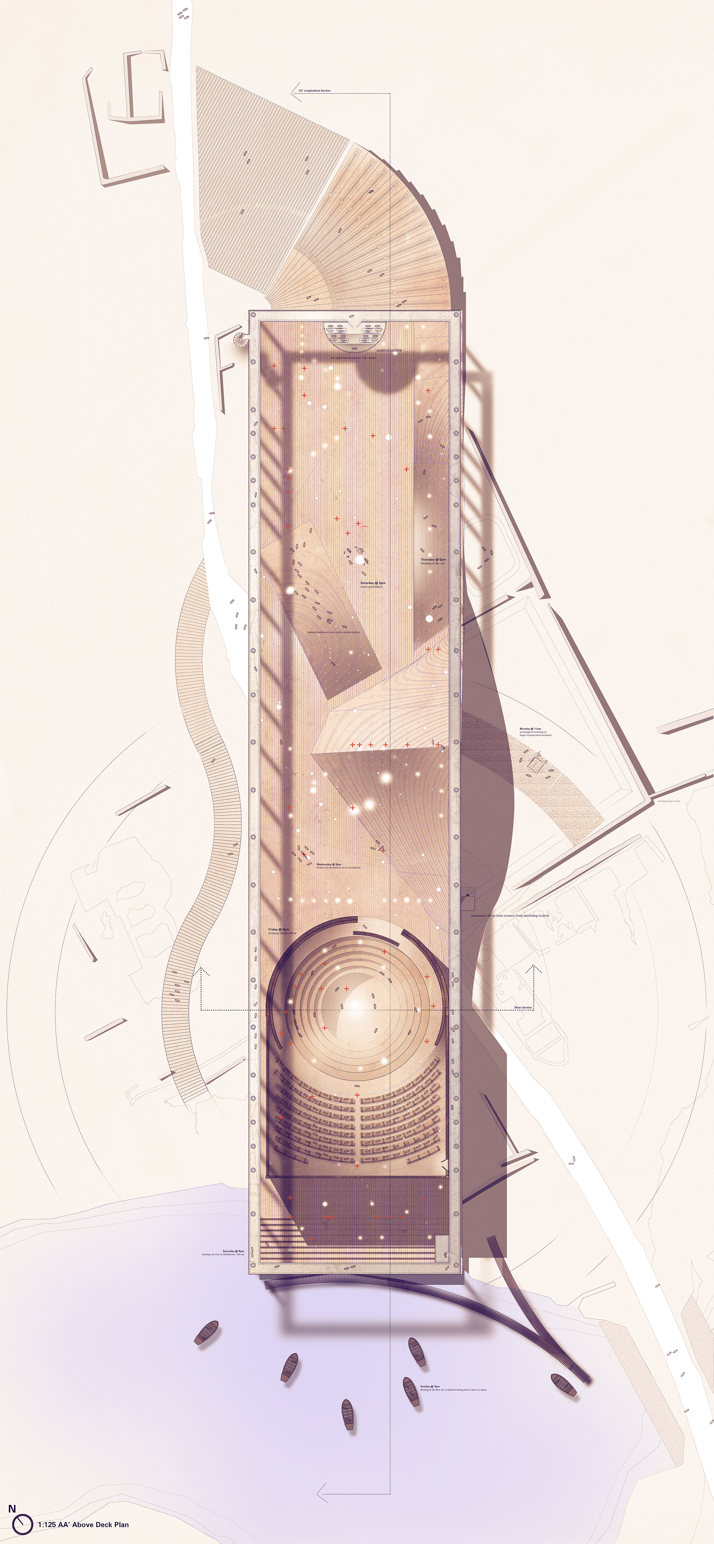 1 : 125 Above Deck Plan