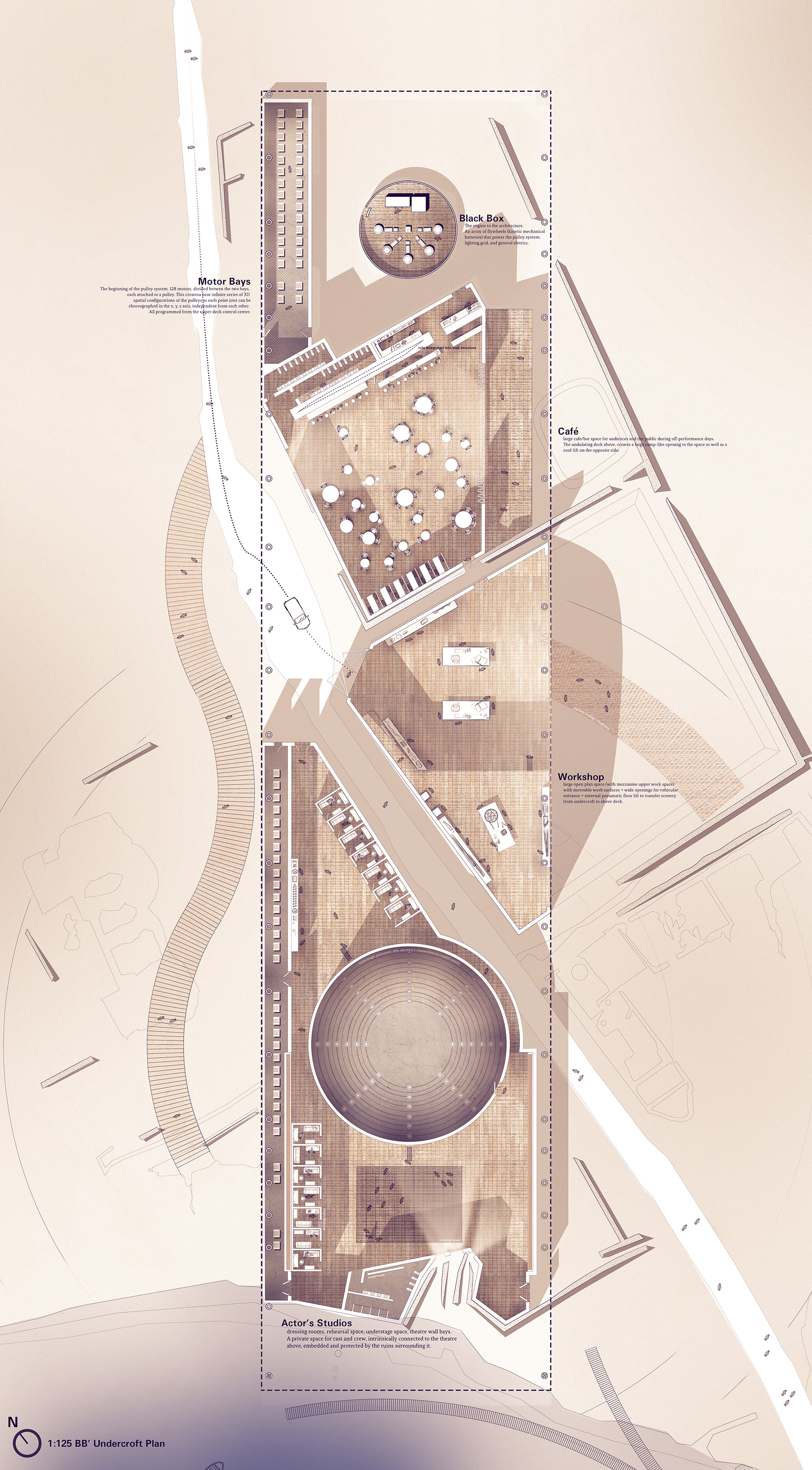 1 : 125 Undercroft Plan