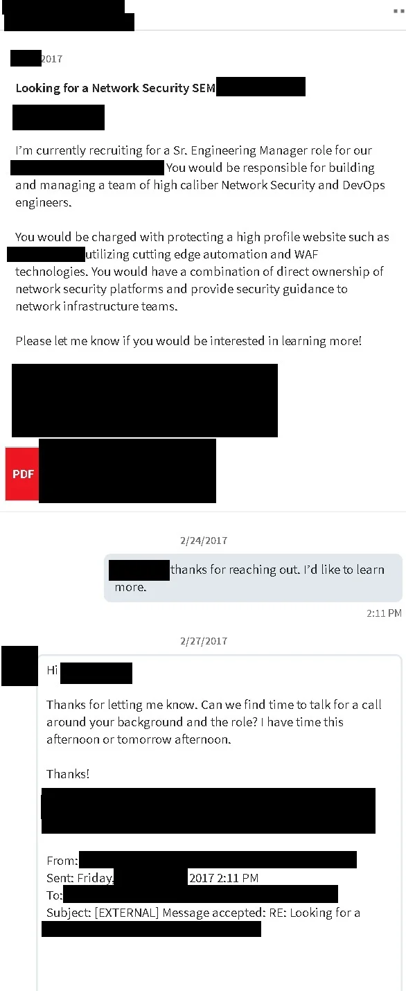 As a candidate, what would you assume seeing this?