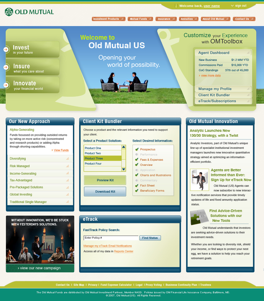 Old Mutual Advisor Dashboard (Copy)