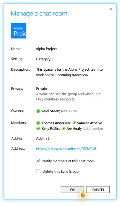 Chat Room administration panel (Copy)