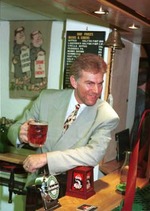Dave Willetts at 1990 Official Opening of the Priory's New Bar and Foyer