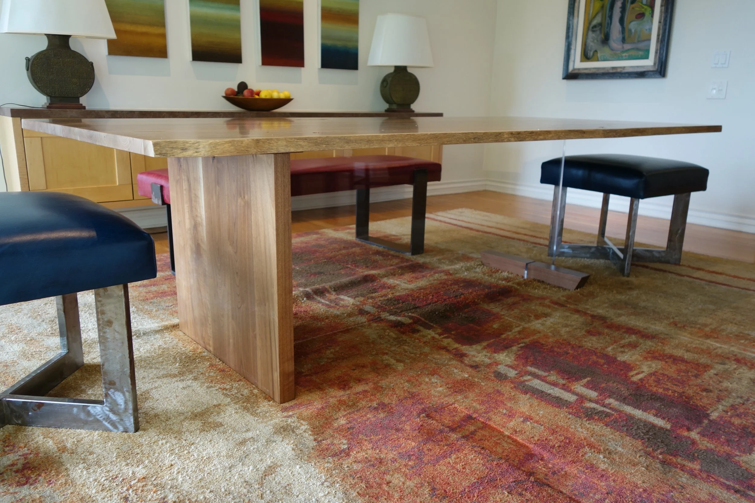 Nancy Hamlin Walnut Acrylic Dining