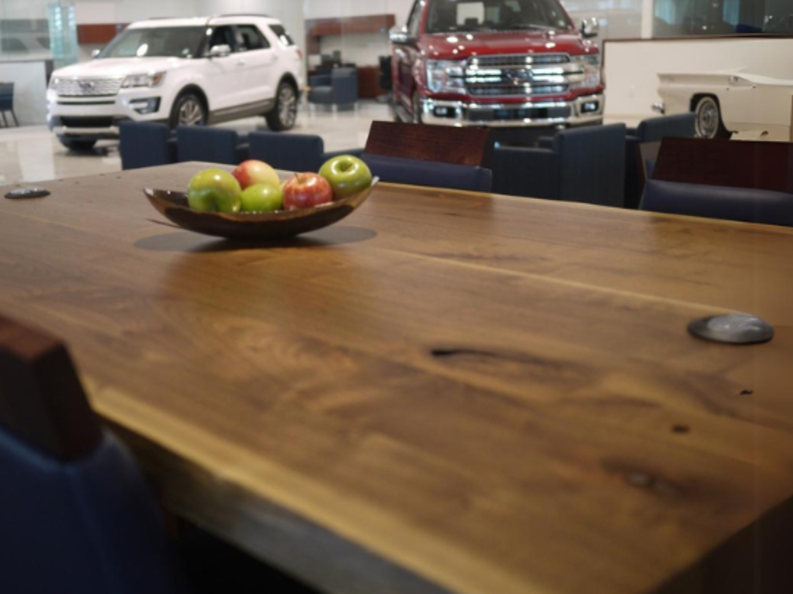 Woody Anderson Ford in Huntsville Alabama has one of the most thorough collections of custom Robin Wade Furniture.  A full three year project.