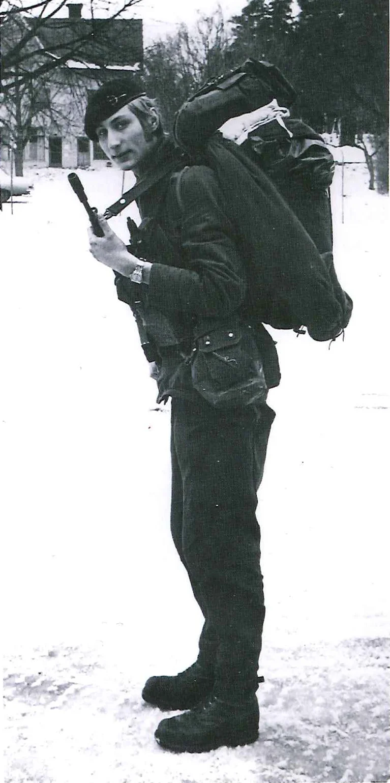 Peter Gröndahl med trosspackning m/71. Foto: Peter Gröndahl