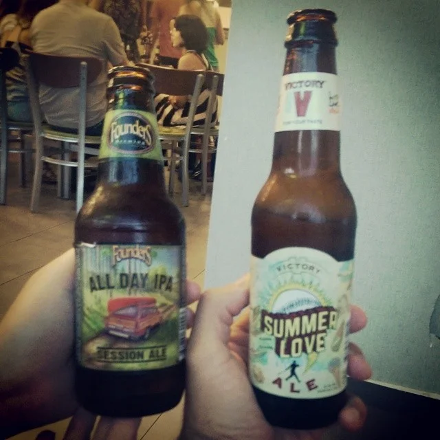 Founders All Day IPA y Victory Summer Love vía @ebra09 en Instagram