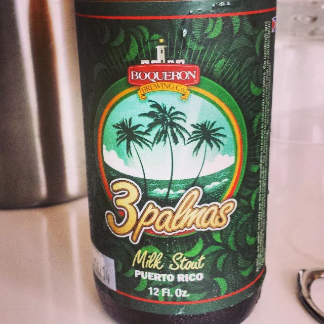 3 Palmas Milk Stout de Boquerón Brewing vía @makiromusic en Instagram