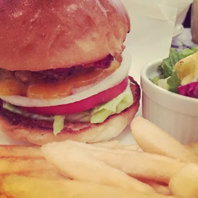 Cheeseburger lunch set