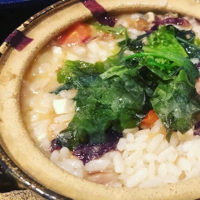 Italian style claypot vegetable risotto