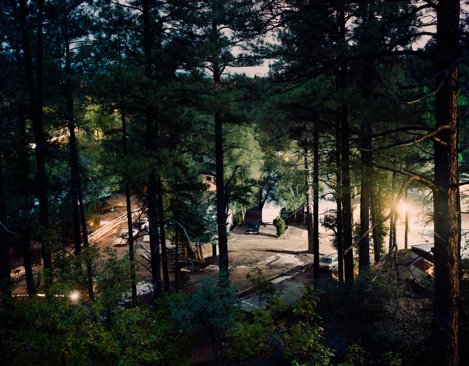 A Night Looking Down on a Trailer Park, Prescott, Arizona