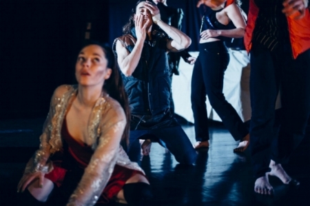 DRUNK ON FICTION (2017) Drunk On Fiction is a journey, a quest, a mission, an adventure and an escape. This dynamic work for six dance artists is an examination of the powerfully addictive world of fiction and fantasy. A bold and theatrical dance work that takes audiences on an emotional and imaginative journey. It reveals and speaks to the struggle for survival and purpose that we as humans, continue to battle with each day. In a way, we have all been heroes or villains at one point in our own lives. We are constantly starring in our own sagas, sequels and trilogies. Drunk On Fiction runs wild. It chases and fights it's way through worlds of fiction, to find its way to fact. Created by: Riley Sims in collaboration with the interpreters Dancers: Ana Groppler, Kay Kenney, Jean-Benoit Labrecque, Jolyane Langlois, Sébastien Provencher, Geneviève Robitaille Music: Caitlin Woelfle - O'Brien Co-Produced by: Dance Matters Dance Productions Original Premiere: February 8th - 11th, 2017 at The Arts and Letters Club of Toronto Length: Full-Length 60 mins