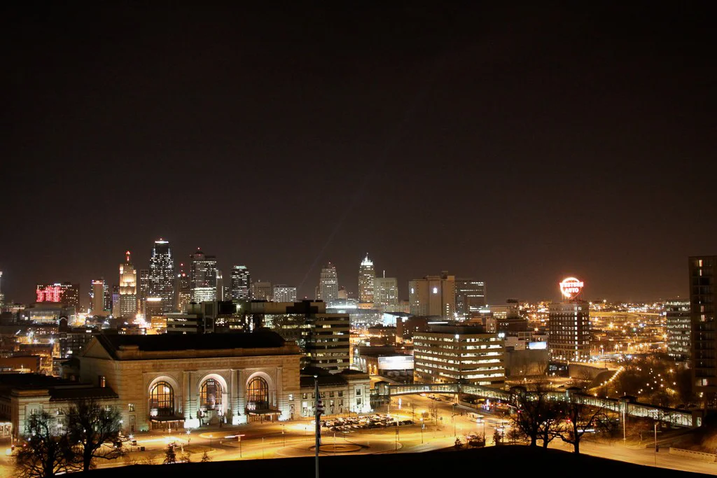 downtown at night