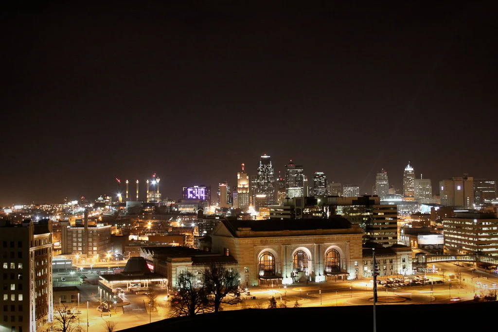 downtown at night