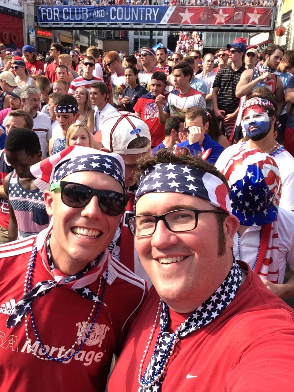 Power &amp; Light District - KC - US vs Belgium - World Cup 2014