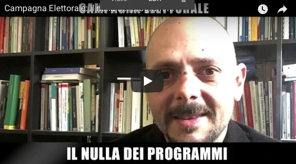 Campagna Elettorale: il nulla dei programmi