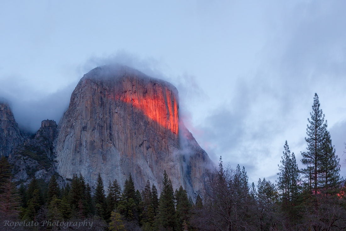 El Cap on Fire