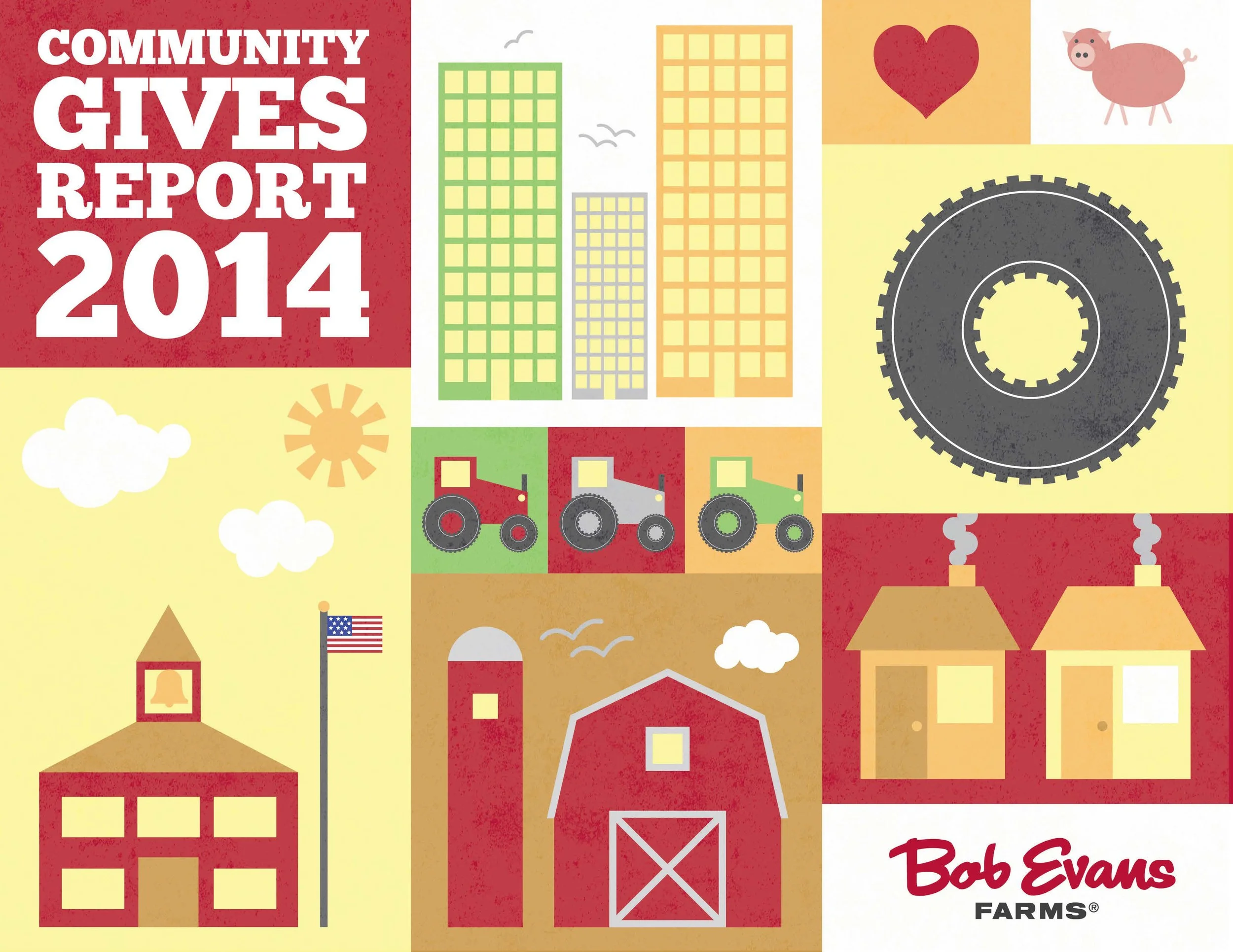 Bob Evans Community Giving Report 2014 Concept