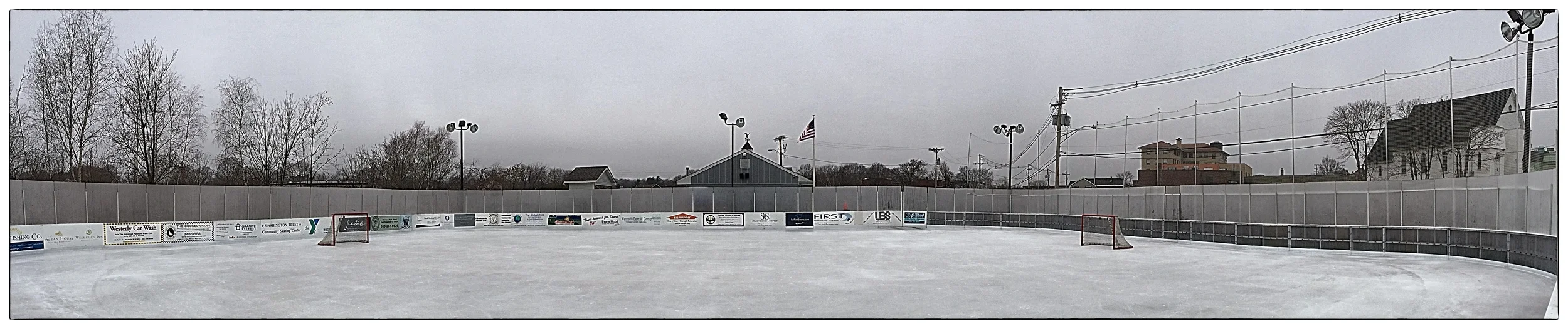 Washington Trust Community Skating Rink in Westerly, R.I., shot before an afternoon hockey workout on January 16, 2014.