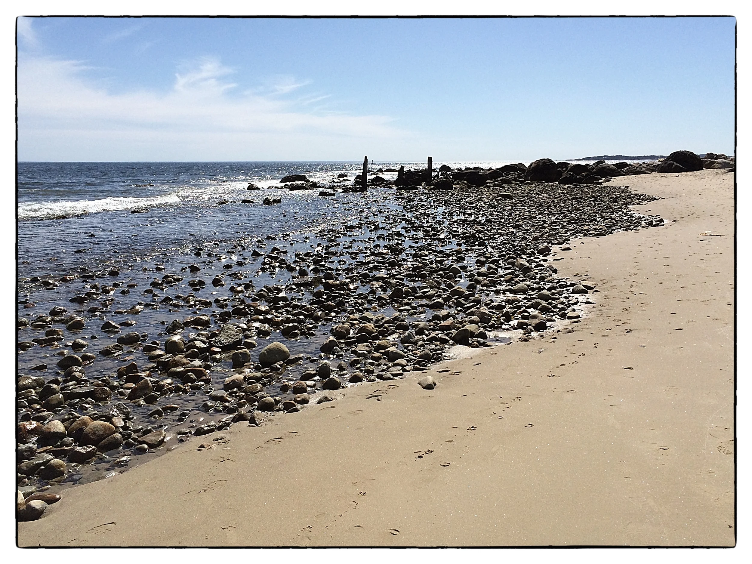 The beach along Napatree Point in Westerly, R.I., shot on April 12, 2014.