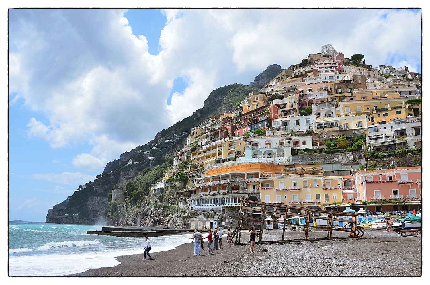 The beach at Positano, Italy, shot May 23, 2013.