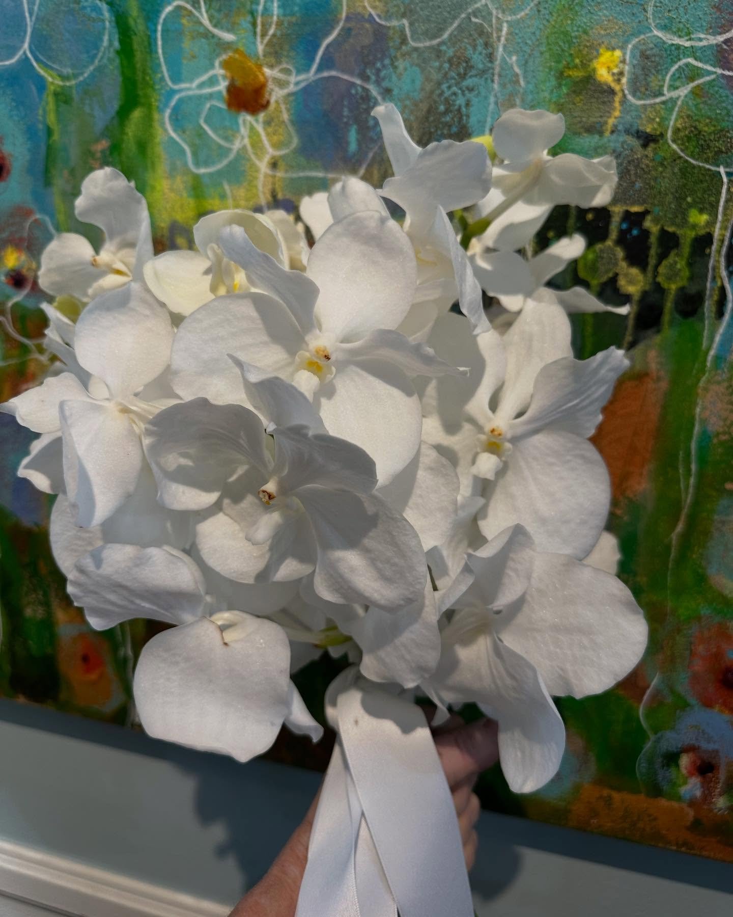 Absolutely love the bridal bouquet so elegant, simple and timeless. We have been a part of this couples love story from the beginning.  The groom has been buying a bouquet for his now bride every Tuesday for over a year. 

#bridalbouqet #vandaorchids