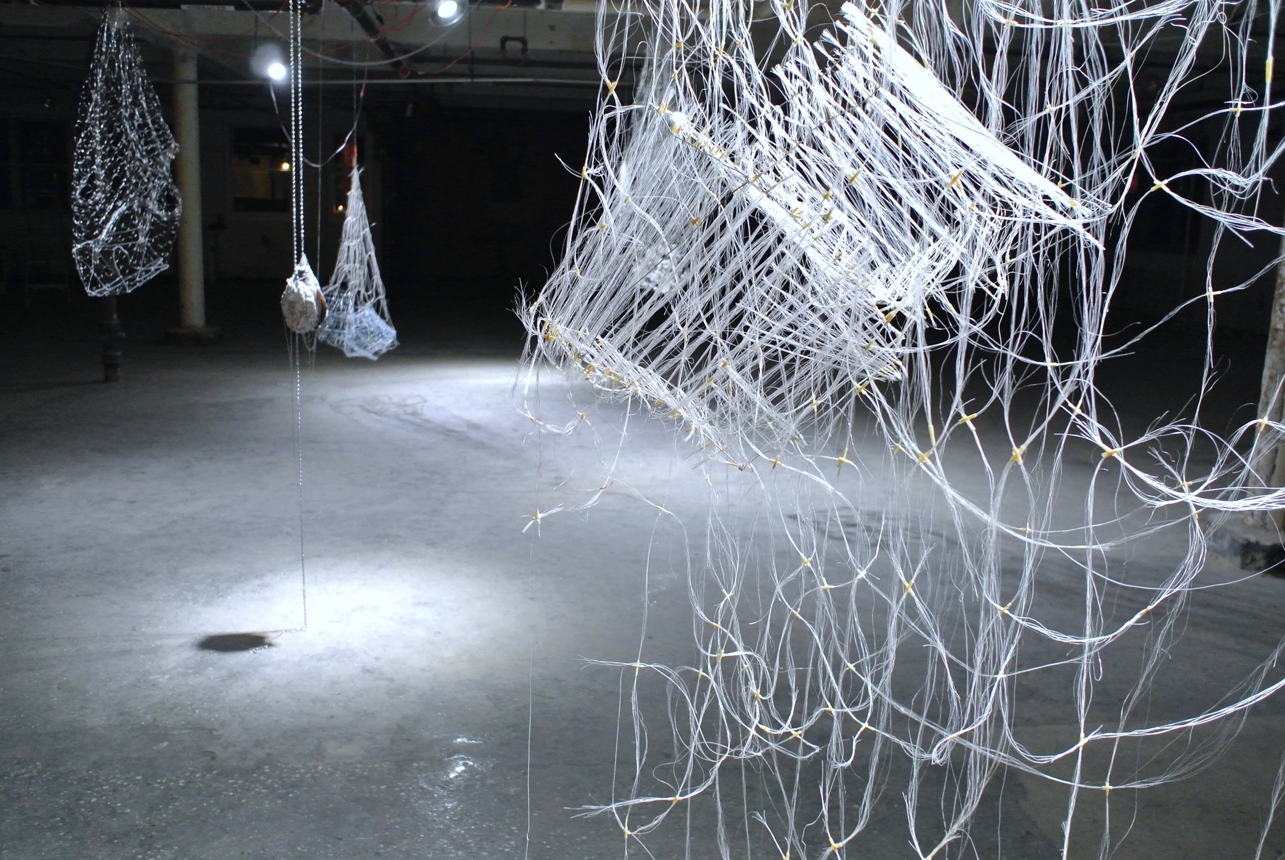  Snare Trap installation at  Re: Art Show , Brooklyn, NY January 2017 