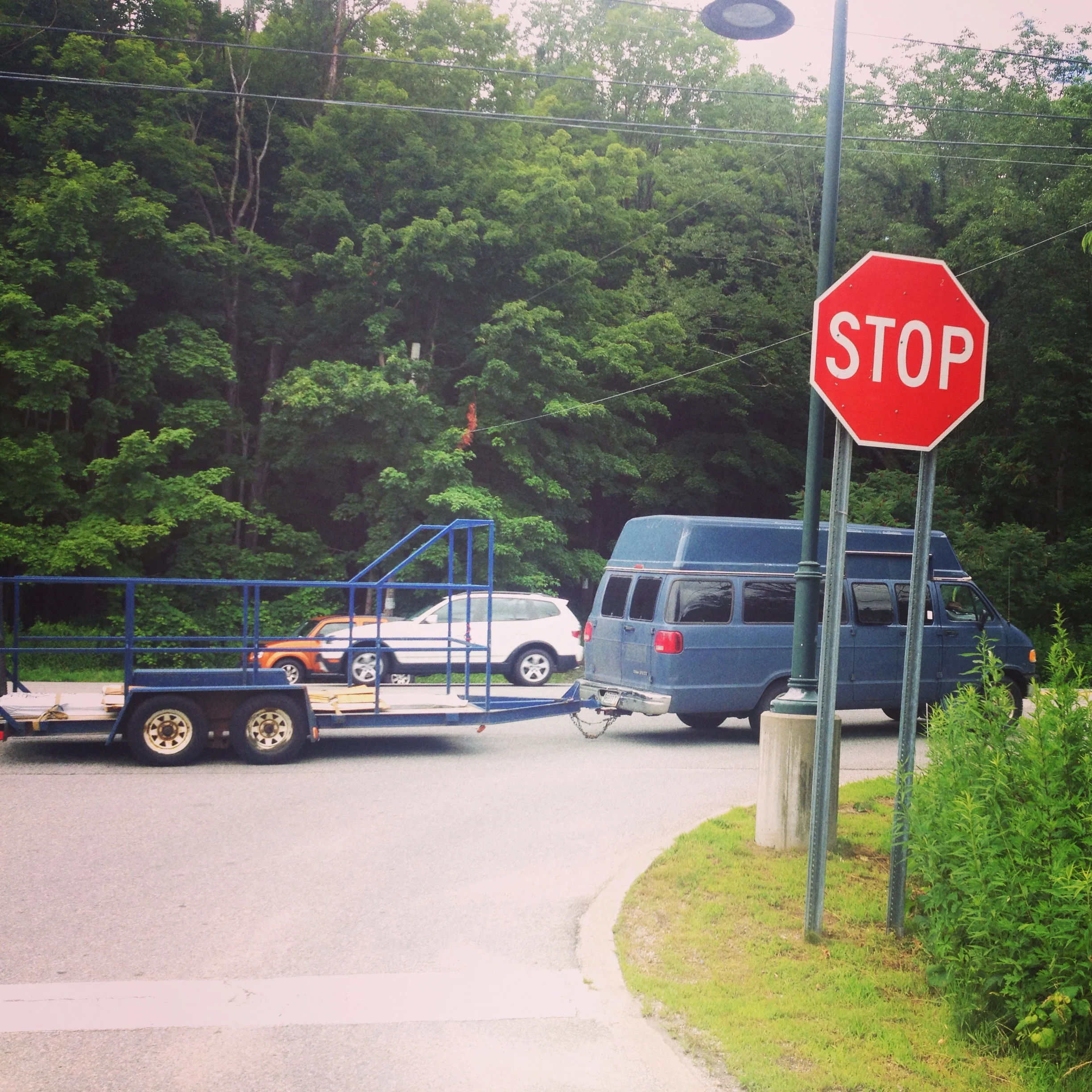 hitch hiked to the bus station