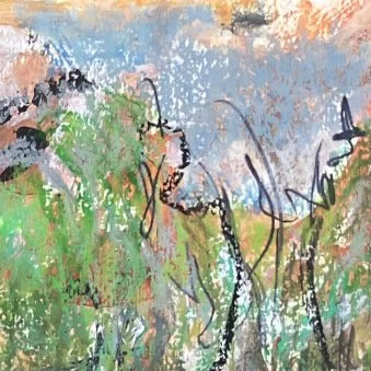 Bluewater Lavendar Farm (Detail), Wiarton. Mixed Media on paper