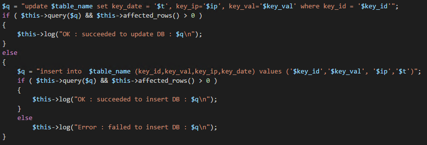 Let’s put the whole insert statement into the log file.