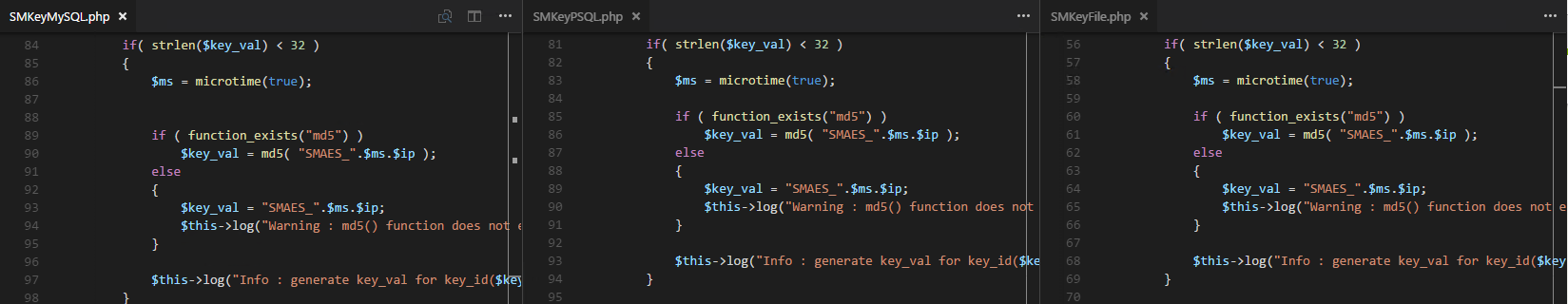 New client key generation code is cut and pasted between the different key storage methods.