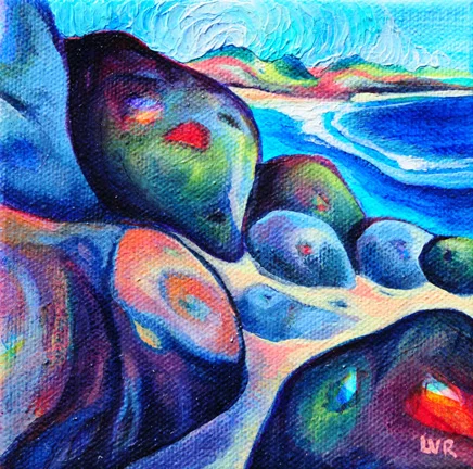Herring Point's Cove oil on canvas 5" x 5" SOLD