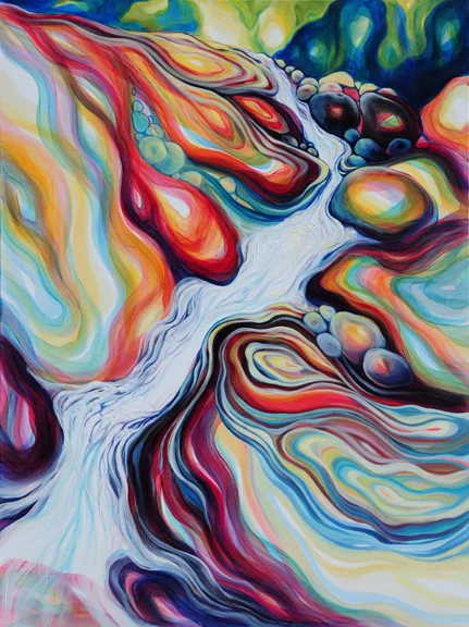 Stream of Strata oil on canvas 40" x 30"