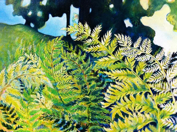 Ferns Delight oil on canvas 16" x 20"