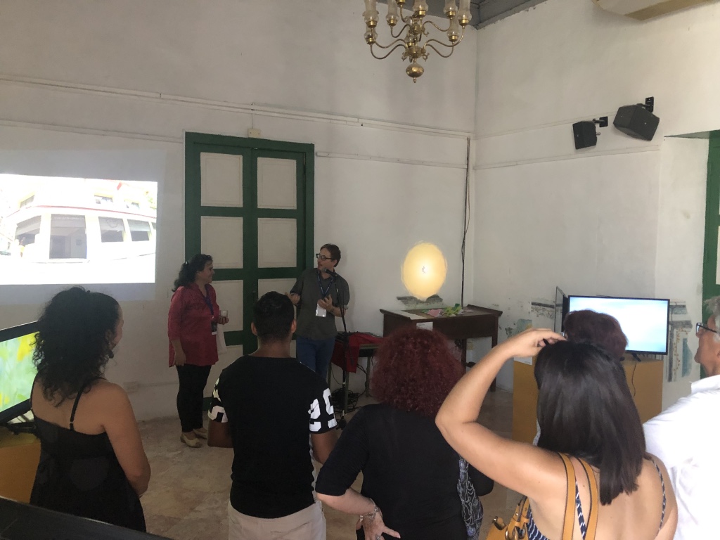 Dr Damian Smith at the opening of INTERCAMBIO Cuba Australia Video Exchange., Casa de Asia Havana. 2019